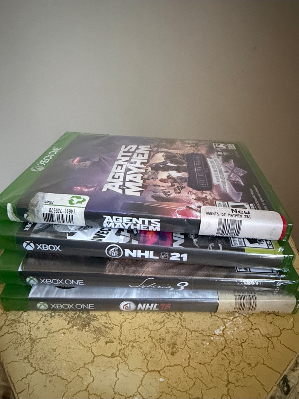 Xbox One Game Lot - Agents of Mayhem + NHL 21 + NHL 15 sealed box x4